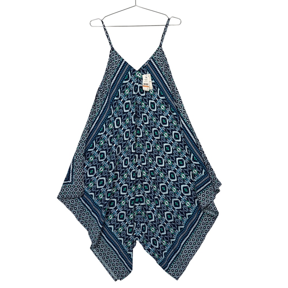 Tommy Bahama Womens Ikat Engineered Scarf Dress S/M Blue SS500273 Handkerchief